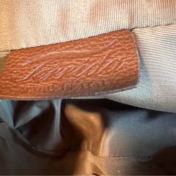 *Made in Italy* Terrida Leather Travel Toiletry Case Zipper - Retail $180 - Picture 3 of 7